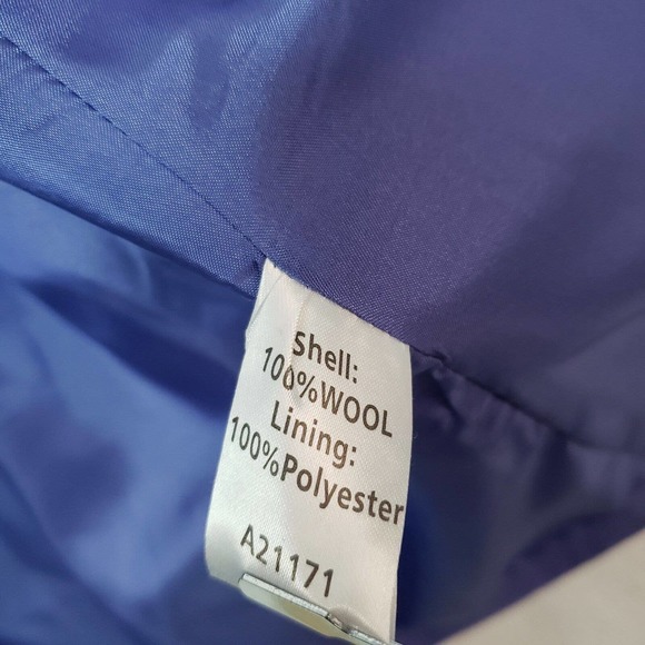 Appleseed's Wool Career Blazer Womens 14 Periwinkle Blue Purple Career - Picture 7 of 9